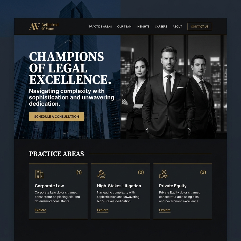 Premium Law Firm Website Mockup