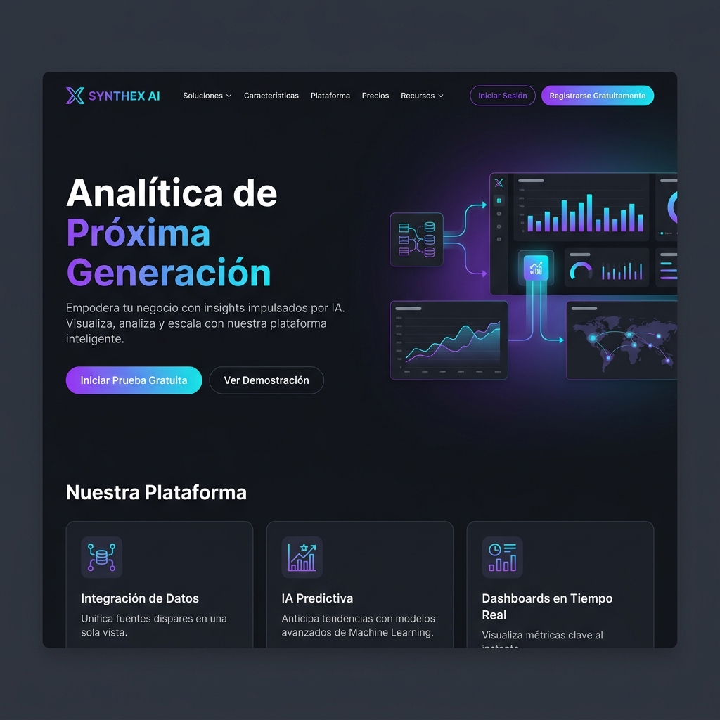 Mockup de Sitio Web para Startup Tecnológica SaaS